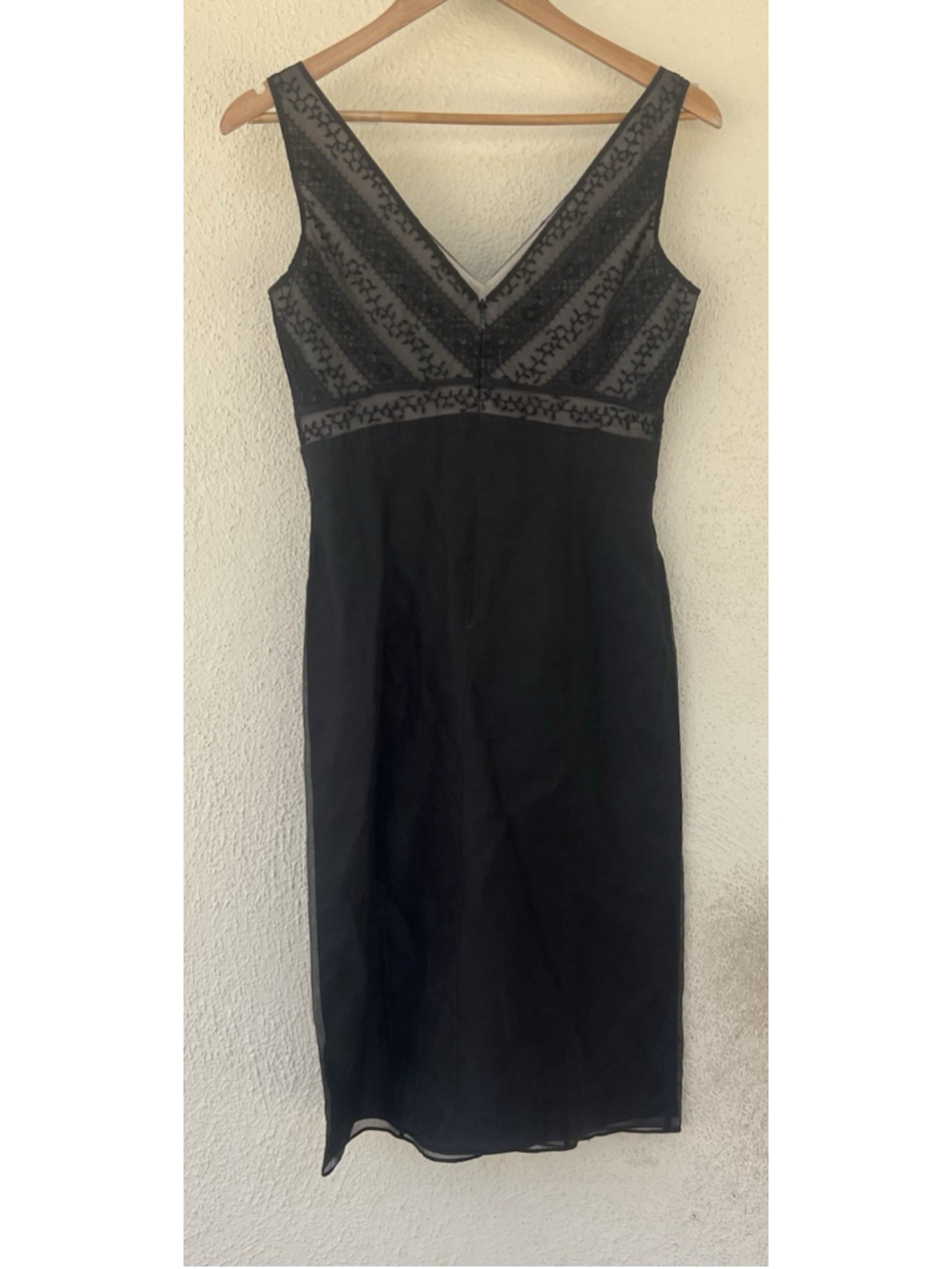 VTG Ann Taylor Silk Black Beaded Embroidered Sleeveless Cocktail Dress 4 Whimsy